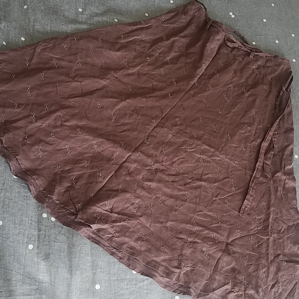 Anthropologie mauve a-line beaded skirt